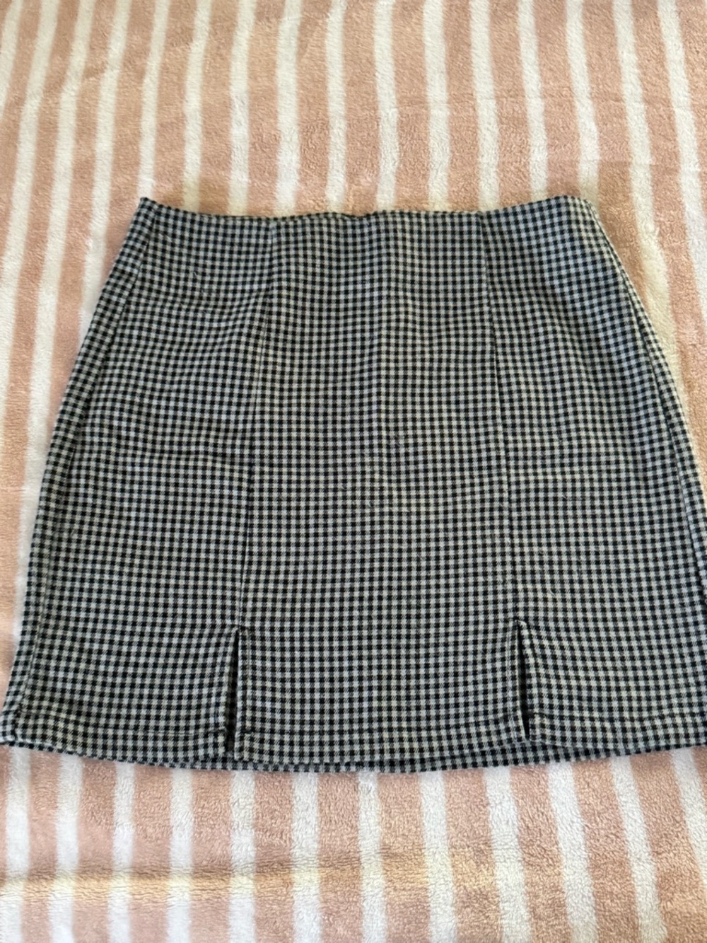 Aeropostale Black and White Gingham Mini Skirt